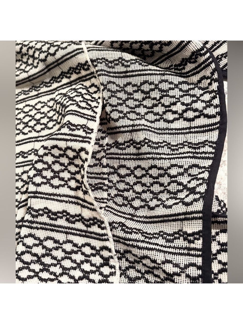 Madewell Tidal Wave Pullover Sweater Embroidered Jacquard Black Cream Top Medium - Picture 10 of 14